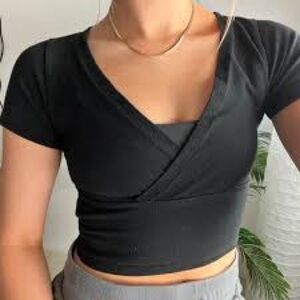 Brandy Melville Cross-over Shirt